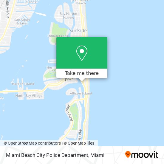 Miami Beach City Police Department map