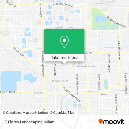 E Flores Landscaping map