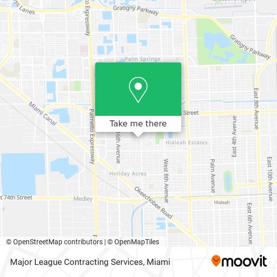 Mapa de Major League Contracting Services