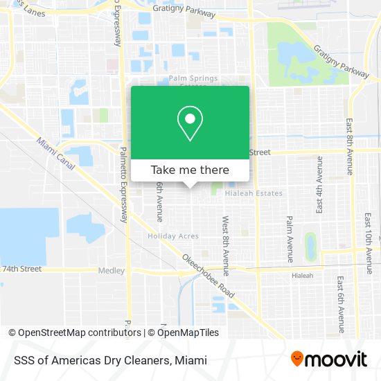 SSS of Americas Dry Cleaners map