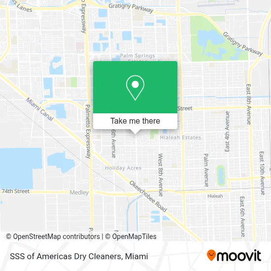SSS of Americas Dry Cleaners map
