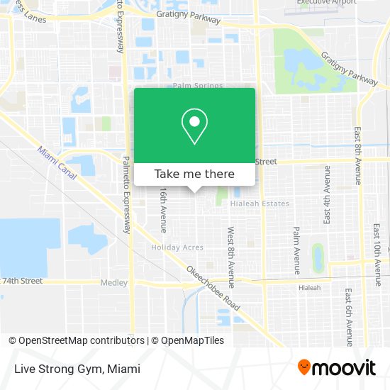 Mapa de Live Strong Gym