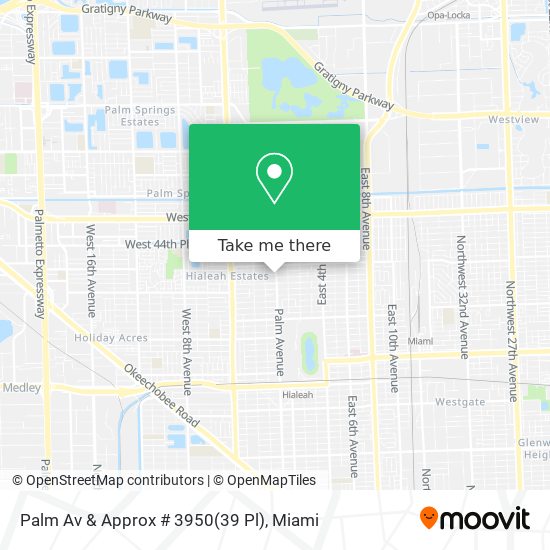 Palm Av & Approx # 3950(39 Pl) map