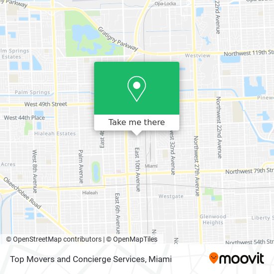 Top Movers and Concierge Services map