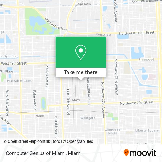 Computer Genius of Miami map