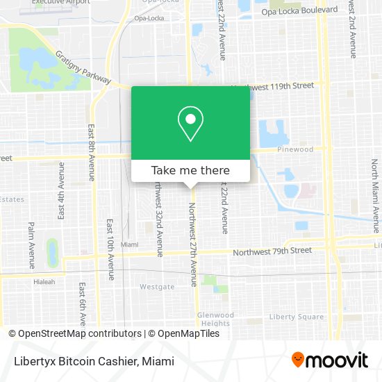 Mapa de Libertyx Bitcoin Cashier