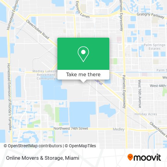 Online Movers & Storage map