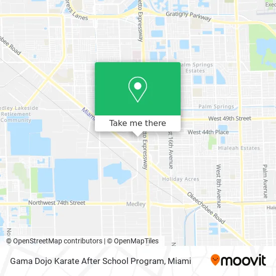 Mapa de Gama Dojo Karate After School Program