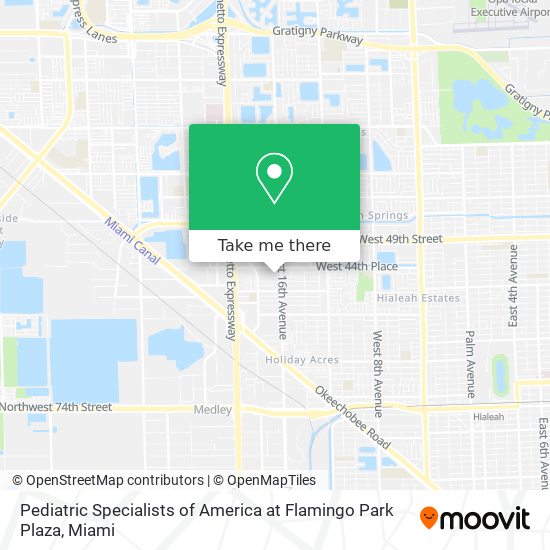 Pediatric Specialists of America at Flamingo Park Plaza map