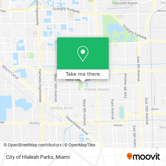 City of Hialeah Parks map