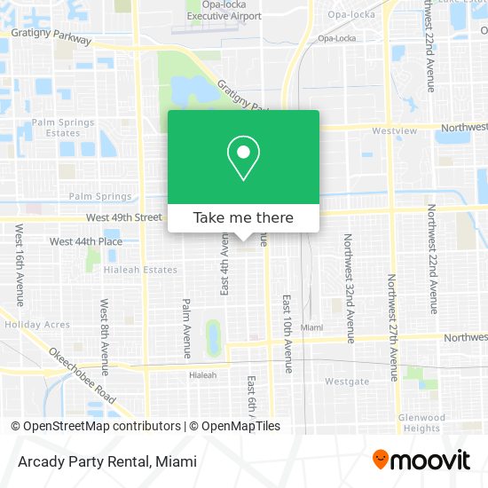 Arcady Party Rental map