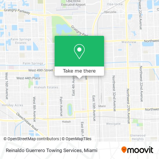 Reinaldo Guerrero Towing Services map