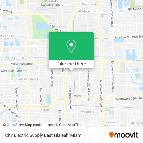 City Electric Supply East Hialeah map