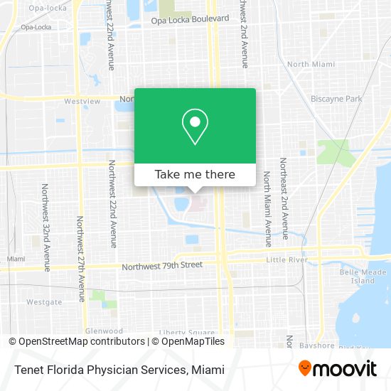 Tenet Florida Physician Services map