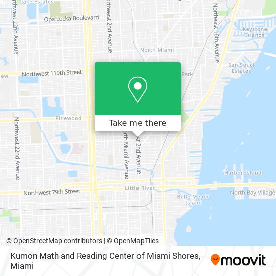Mapa de Kumon Math and Reading Center of Miami Shores
