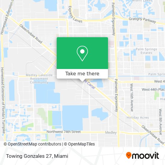 Towing Gonzales 27 map