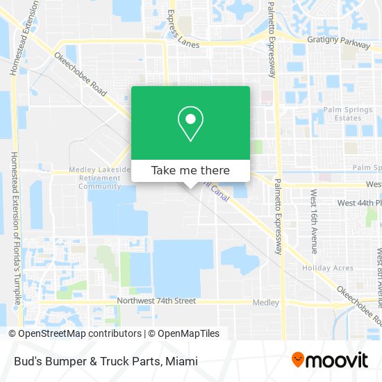 Bud's Bumper & Truck Parts map