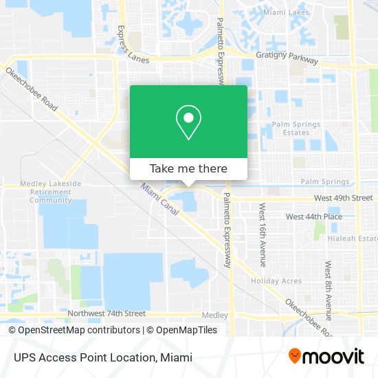 UPS Access Point Location map