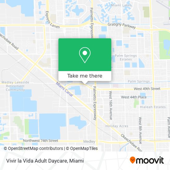 Mapa de Vivir la Vida Adult Daycare
