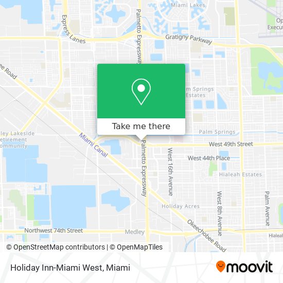 Holiday Inn-Miami West map