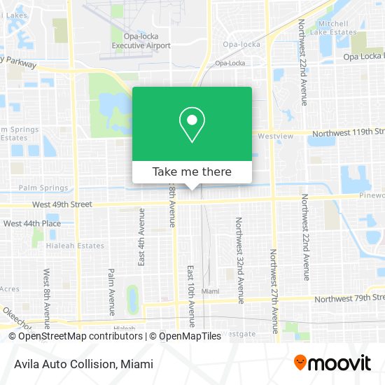 Avila Auto Collision map