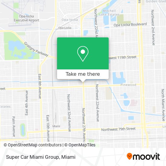 Mapa de Super Car Miami Group