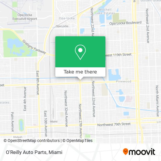 O'Reilly Auto Parts map