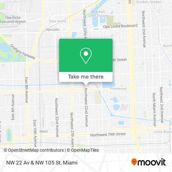 Mapa de NW 22 Av & NW 105 St