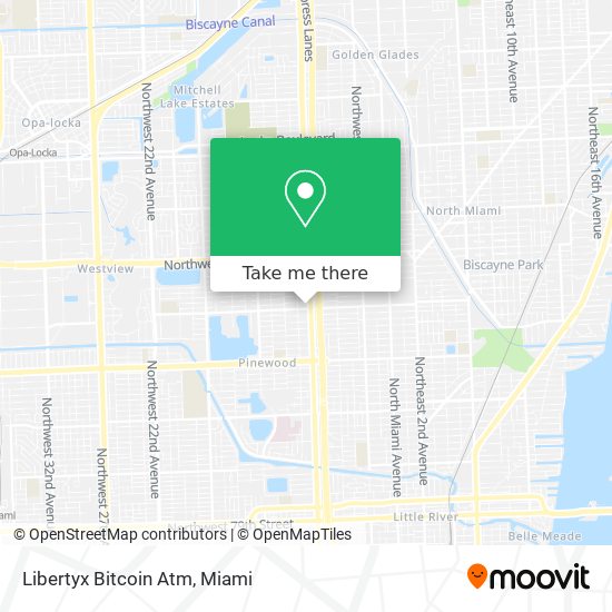 Mapa de Libertyx Bitcoin Atm