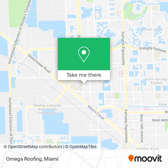 Omega Roofing map