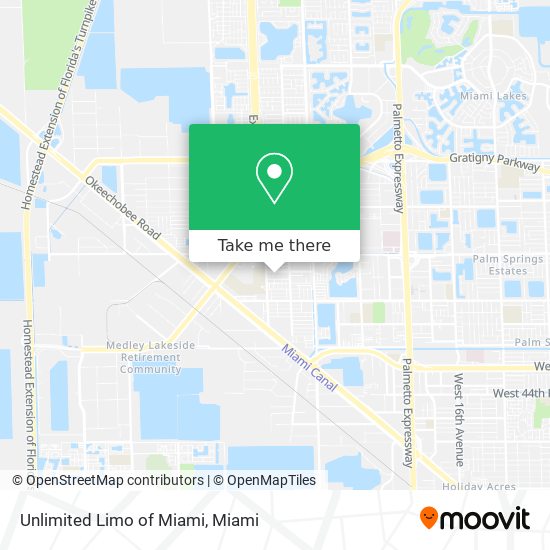 Unlimited Limo of Miami map