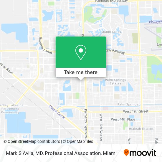 Mark S Avila, MD, Professional Association map