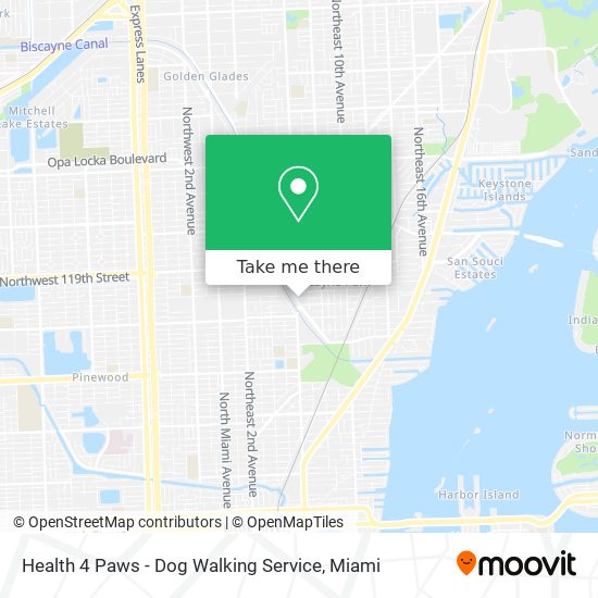 Health 4 Paws - Dog Walking Service map