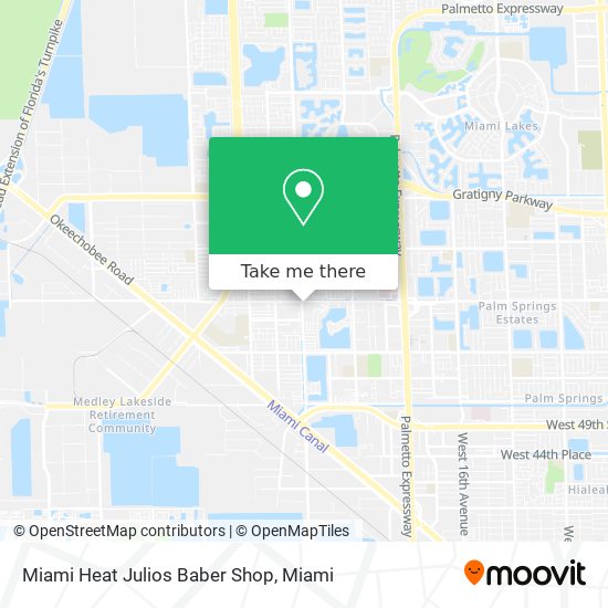 Miami Heat Julios Baber Shop map