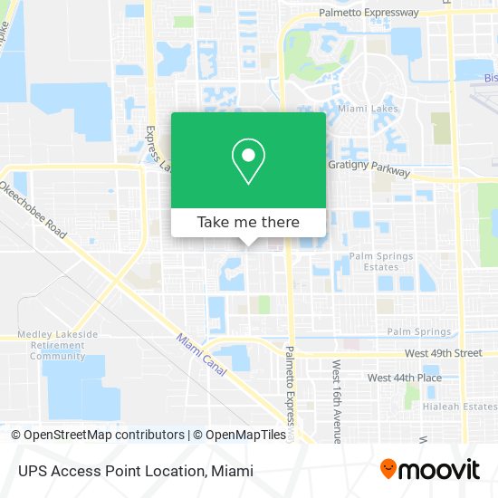 UPS Access Point Location map