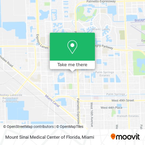 Mount Sinai Medical Center of Florida map