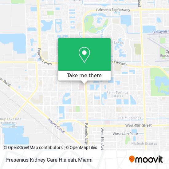 Mapa de Fresenius Kidney Care Hialeah