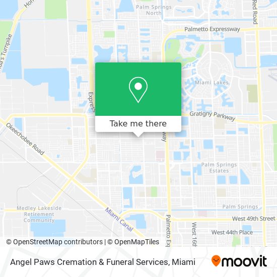 Mapa de Angel Paws Cremation & Funeral Services