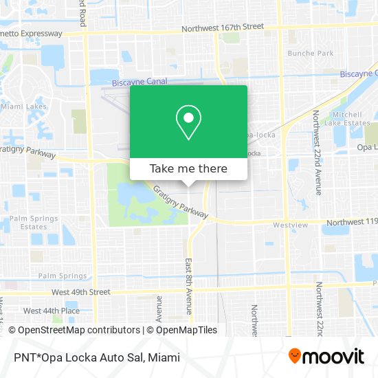 PNT*Opa Locka Auto Sal map