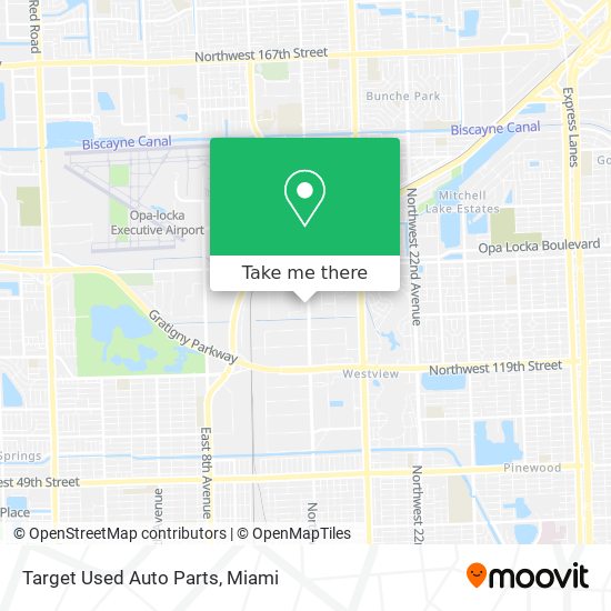 Mapa de Target Used Auto Parts