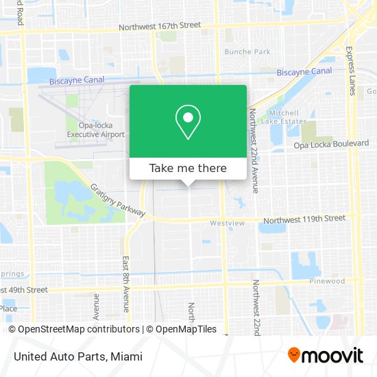 United Auto Parts map