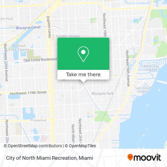 City of North Miami Recreation map