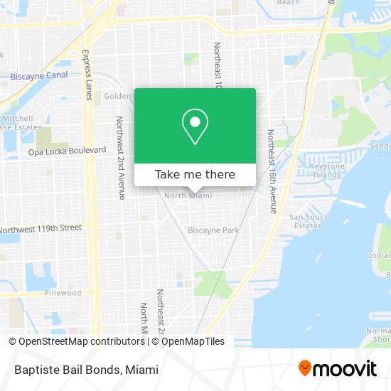 Baptiste Bail Bonds map