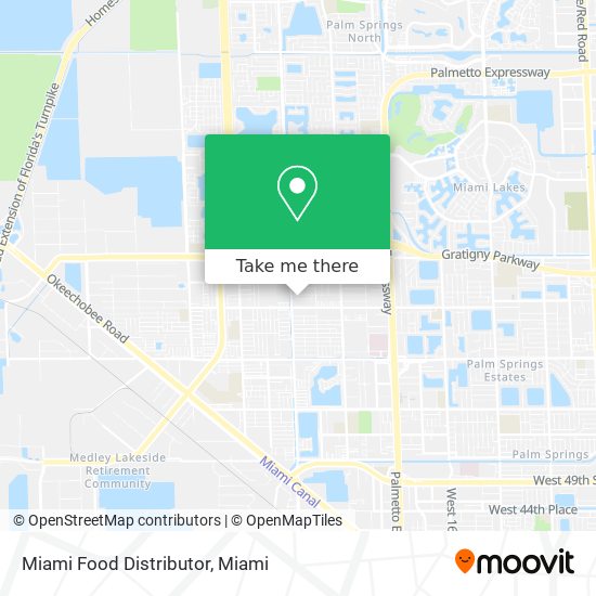 Miami Food Distributor map