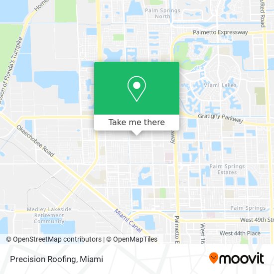 Precision Roofing map