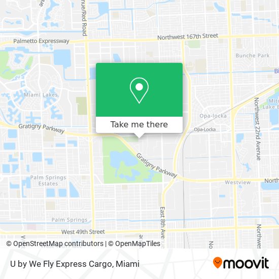 U by We Fly Express Cargo map