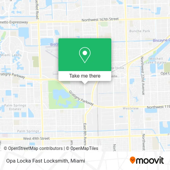 Opa Locka Fast Locksmith map
