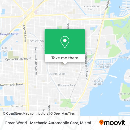 Green World - Mechanic Automobile Care map