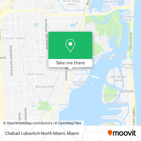 Mapa de Chabad Lubavitch-North Miami
