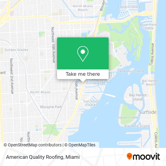 Mapa de American Quality Roofing